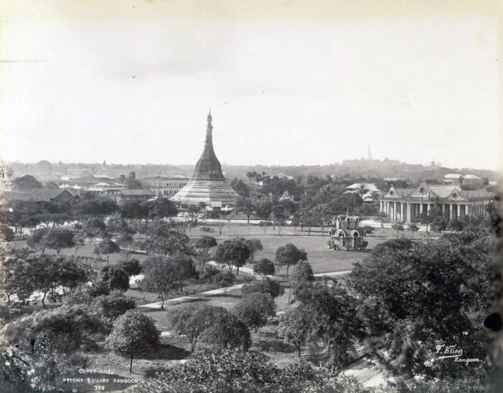 Burma III-001a-Fytche Square, Rangoon-Wiki.jpg - Photograph of Fytche Square, Rangoon (Yangon), taken by Philip Adolphe Klier during the 1890s in Burma (Myanmar). This is a view over Fytche Square (now Mahabandula Garden), looking towards the Sule Pagoda (Source: http://www.google.de/imgres?imgurl=http%3A%2F%2Fupload.wikimedia.org%2Fwikipedia%2Fcommons%2F5%2F5c%2FFytche_Square%2C_Rangoon.jpg&imgrefurl=http%3A%2F%2Fen.wikipedia.org%2Fwiki%2FMaha_Bandula_Park&h=557&w=712&tbnid=yMrPEr95Rwv-qM%3A&zoom=1&docid=jTGdH2rugm75rM&ei=Djs4U-PLC4WQtAatkIGgDA&tbm=isch&iact=rc&dur=1129&page=4&start=89&ndsp=31&ved=0CPsCEK0DMF8; 30.3.2014)